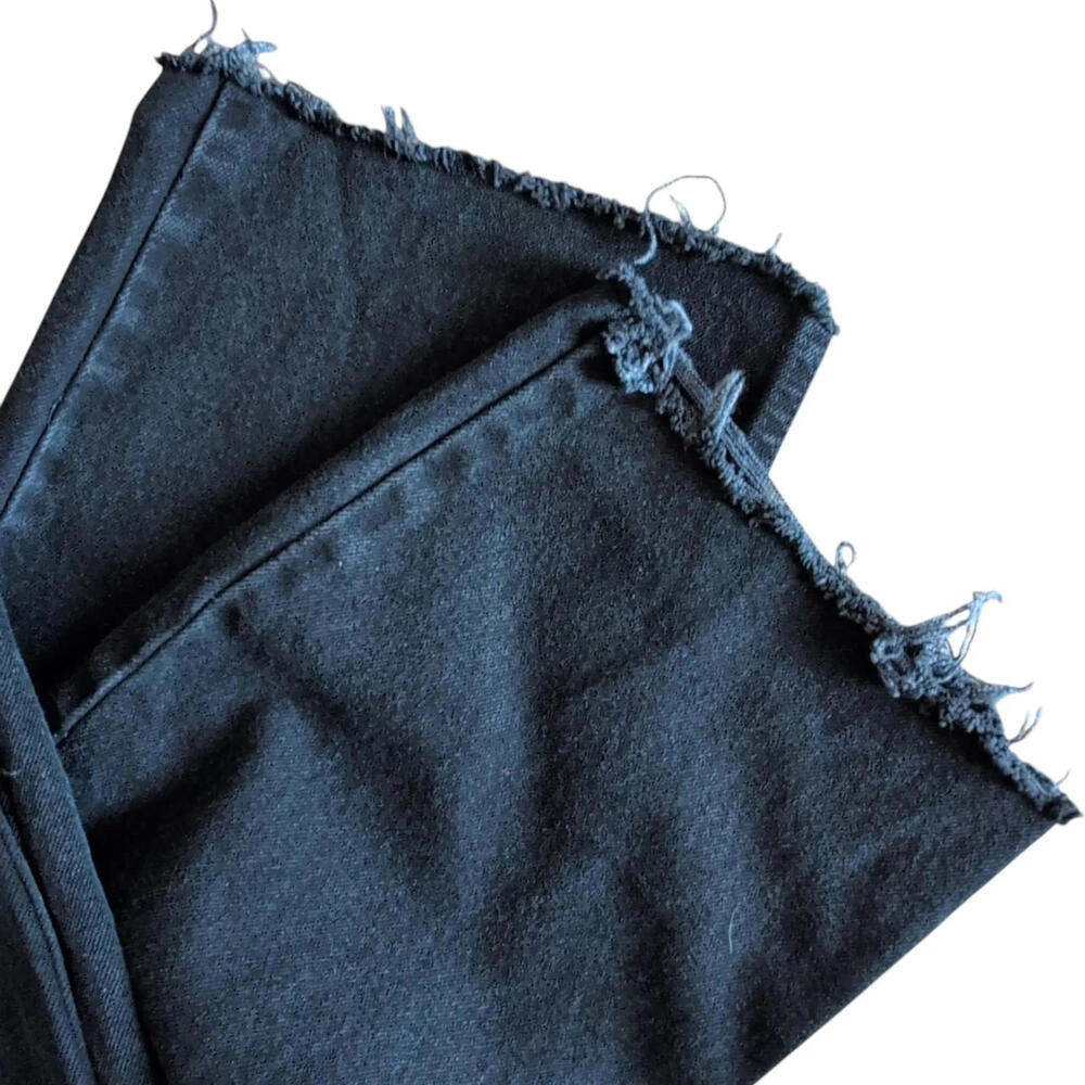 Rustler‎ Jeans Mens 42x28 Black Denim Straight Leg Raw Hem Frayed Relaxed Fit - Picture 2 of 10